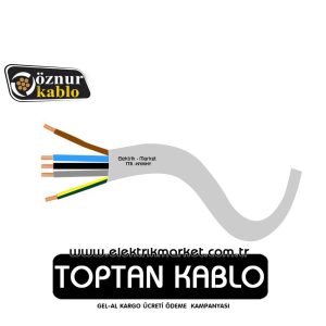 Öznur Kablo 5x4 mm Siyah TTR-NYMHY