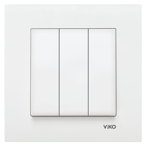 Viko Karre Üçlü Anahtar - Beyaz (Çerçeve Hariç) 90967068