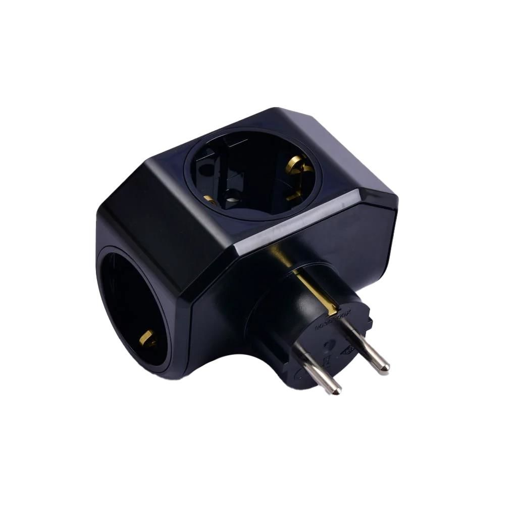 Viko Yonca Plus Siyah Üçlü Topraklı Priz 90303004