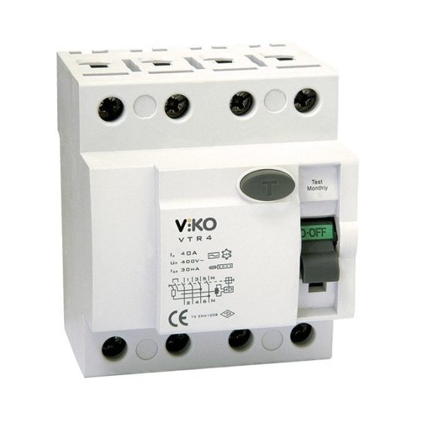 VİKO VTR4-10030 4 KUT Kaçak Akım Rölesi 30mA 100A